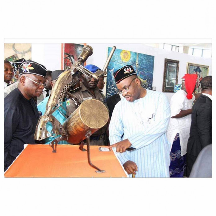 Emmanuel at the arts exhibition