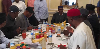 Buhari hosts APC governors in London