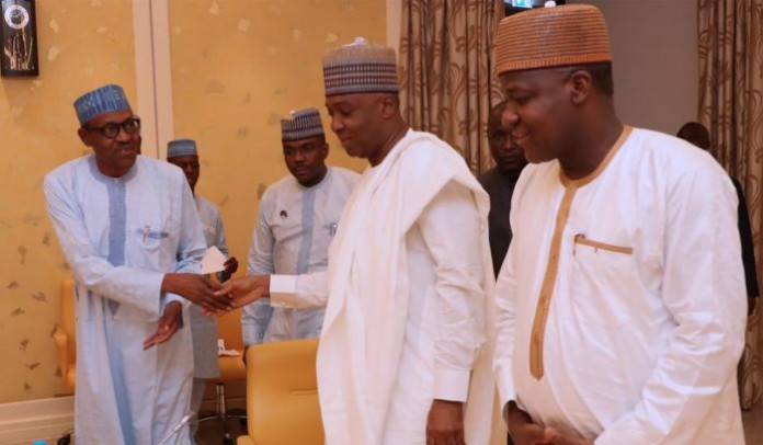 Buhari-meets-saraki-Dogara-e1521150090101 Budget: What Buhari told Saraki, Dogara, others