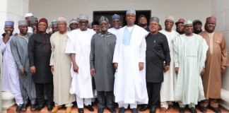 PHOTO OF THE DAY: Politicians united at fidau for Baraje’s mother in Ilorin