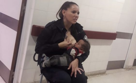 Police officer promoted after breast-feeding crying baby