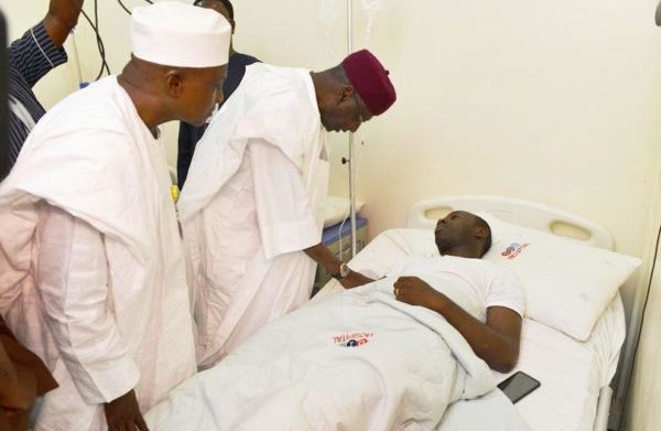 PHOTOS OF THE DAY:  Presidency visits pilot of crashed aircraft