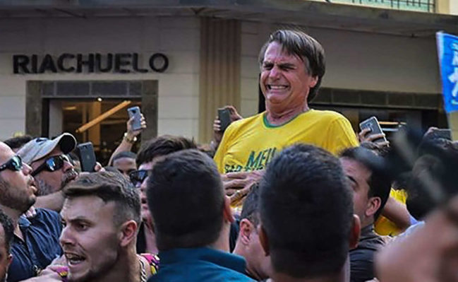 Presidential candidate, Bolsonaro stabbed at rally