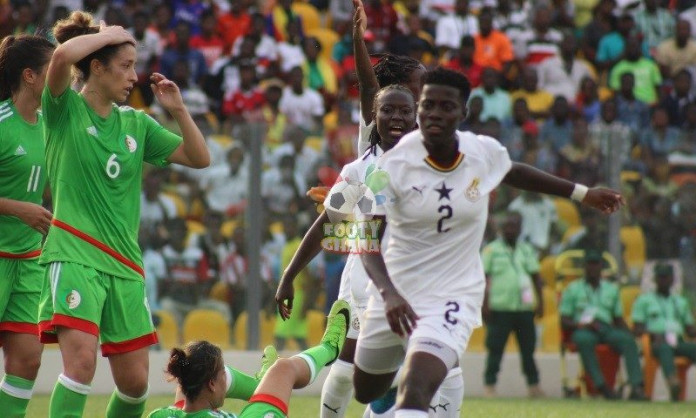 Gladys-Amfobea-action-Ghana-vs-Algeria 2018 AWCON: Ghana beat Algeria to open AWCON campaign with a win