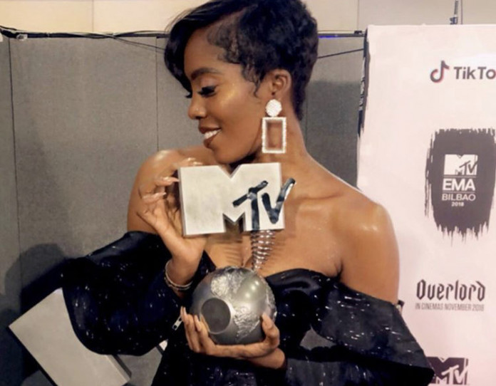 Tiwa Savage becomes first African female to win MTV Best African Act