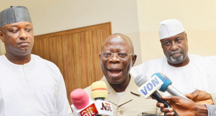 SPECIAL FEATURES Is Adams Oshiomhole Leading the APC to Destruction SPECIAL FEATURES: Is Adams Oshiomhole Leading the APC to Destruction?