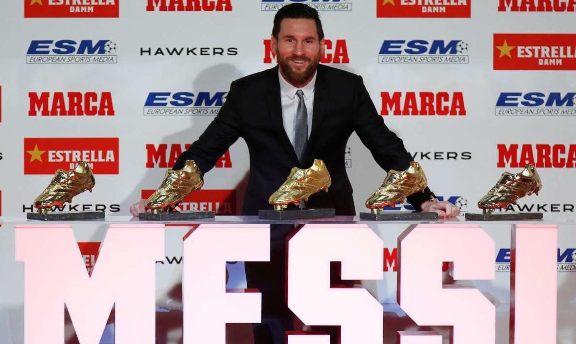 Messi receives 5th GoIden Shoe in Barcelona, says I never expected to have so much success