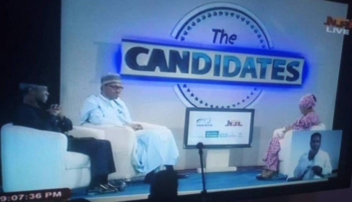 Buhari at The Candidates organised by the MacArthur Foundation, in collaboration with NTA and DARIA Media Buhari challenges citizens to expose corrupt officials in government