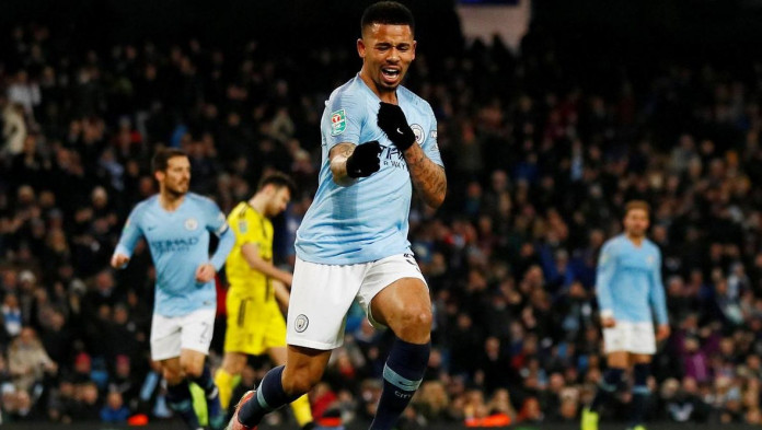 Jesus of Manchester-City-v-Burton-Albion Jesus hits four as City thrash Burton 9-0 in League Cup semi-final