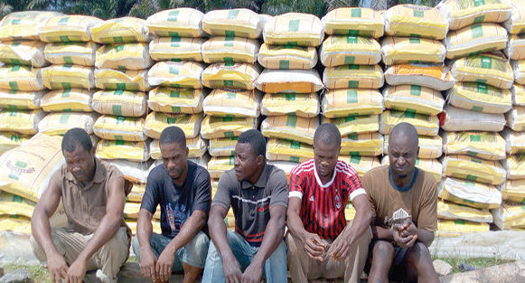 Navy Arrests 6 Suspected Smugglers, Seizes 416 Bags of Rice in A’Ibom