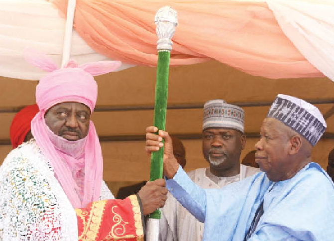 Ganduje Presents Staff of Office to New Emirs