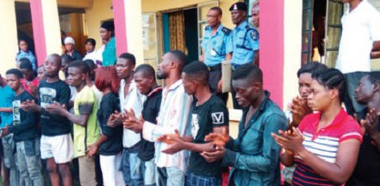 Suspected cultist arrested by Police TNE 95 Cultism Suspects Arrested in Anambra