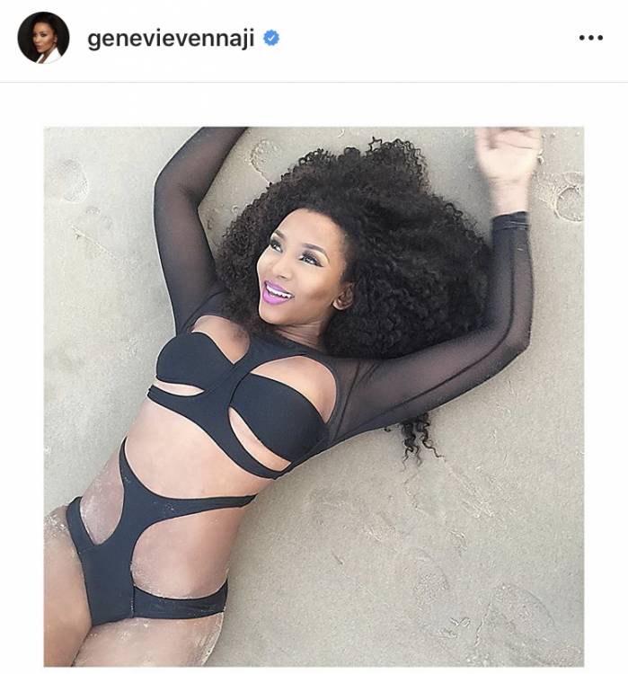 Nigerians React To Genevieve Nnaji’s Sexy Bikini Picture