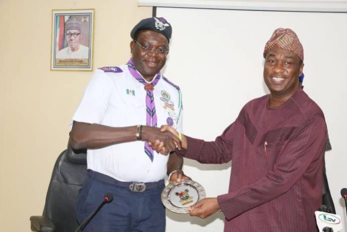 Hamzat, Lagos Deputy Governor and a scout member TNE Join Volunteers Clubs, Hamzat, Lagos Deputy Governor, Advises