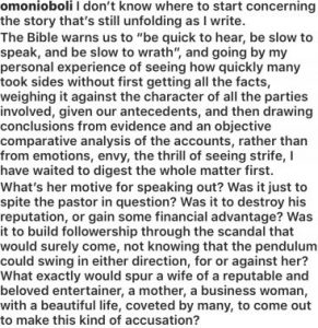 I’m Upset, Stupefied By What I Heard - Omoni Oboli on Busola’s Rape Allegation