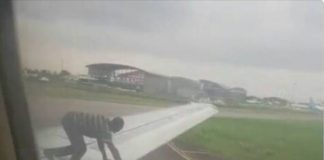 Passengers Panic as Man Climbs Azman Air Aircraft at Lagos Airport