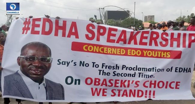 Edo Youths Protest Against Move To Shut Down Assembly