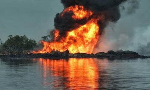 Oil Thieves Set Agip Pipeline Ablaze In N/Delta