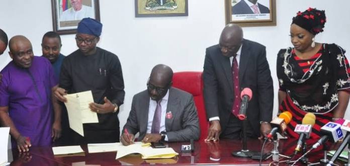 Obaseki Gov. Obaseki signs N179.2bn Appropriation Bill For Edo