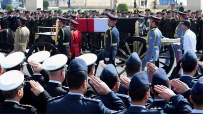 Hosni Mubarak: Egypt Holds Military Funeral For Ousted President