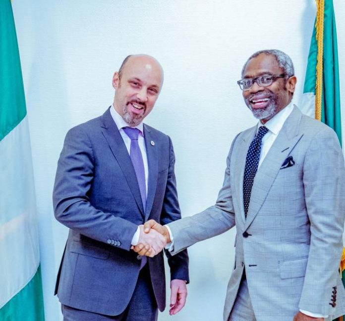 Gbajabamila (right) and Eloi Fillion Reps To Collaborate With Red Cross On IDPs - Gbajabiamila