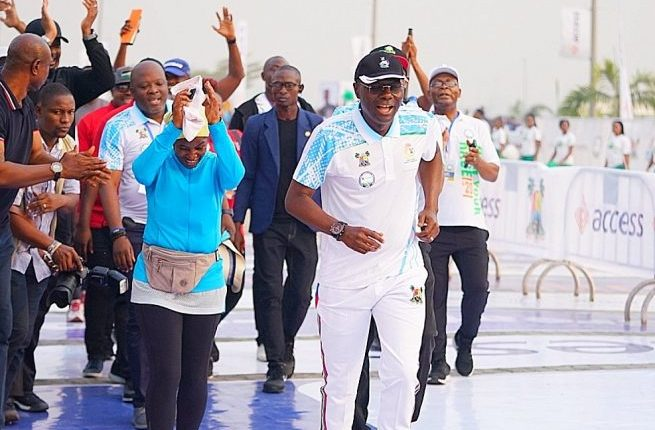 Photo News: Sanwo-Olu Completes 6km Run In Lagos Marathon Race