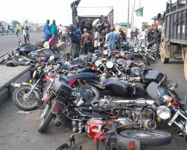 Ban: Police Arrest 40, Impound 266 Motorcycles, Tricycles