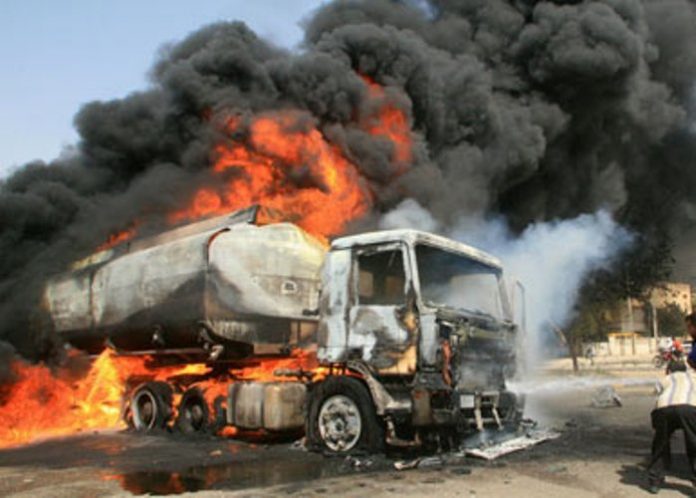 burning-fuel-tanker One Killed, Several Injured As Petrol Laden Tanker Bursts Into Flames In Lagos