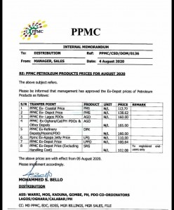 Again, PPMC Tinkers With Price Of PMS, Ex-depot Price Now N138.62 Per Litre