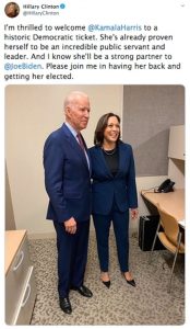 Obama, Clinton Hail Biden’s Choice Of Harris As Running Mate 