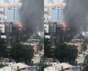 Access Bank Building In Lagos On Fire