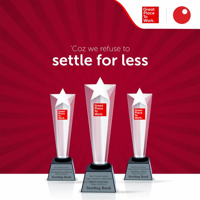 Sterling Bank Wins ‘Overall Best Workplace In Nigeria’ Award