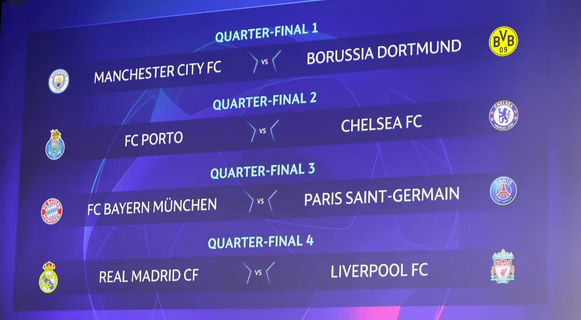 CL Q/Final Draw: Liverpool Land Real Madrid, Bayern Face PSG