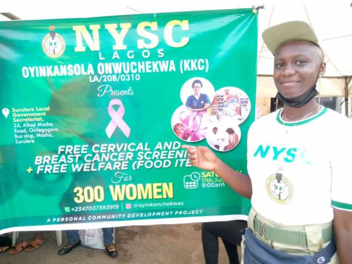 Corp Member Holds Free Cervical, Breast Cancer Screening For 300 Women
