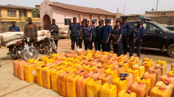 NSCDC Arrests 3 Suspected Fuel Smugglers, Seals Filling Station In Kwara