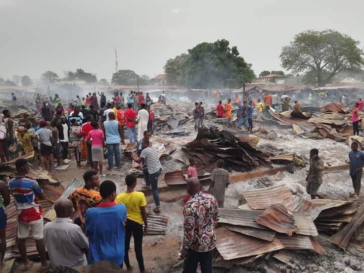 Fire Guts Over 600 Shops In Katsina Ala Main Market In Benue