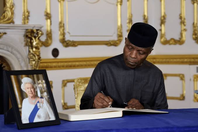 Osinbajo Signs Condolence Register For Queen Elizabeth II