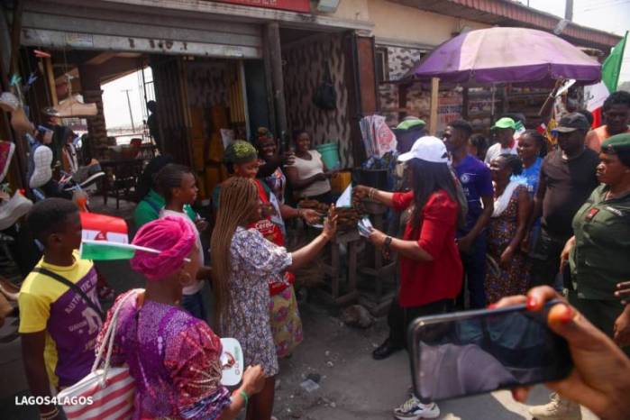 Election: Funke Akindele Tours Markets In Lagos, Soliciting Traders’ Support