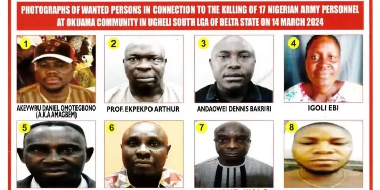 Military Declares 8 People Wanted Over Killing Of Soldiers In Delta