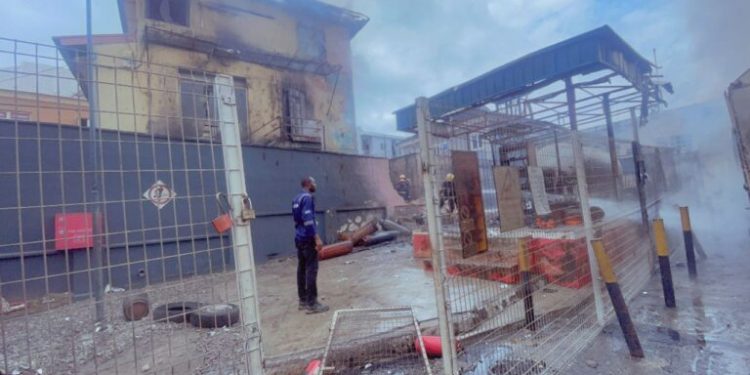 2 Injured As Gas Truck Explodes In Lagos Petrol Station